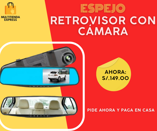 ESPEJO RETROVISOR CON CÁMARA