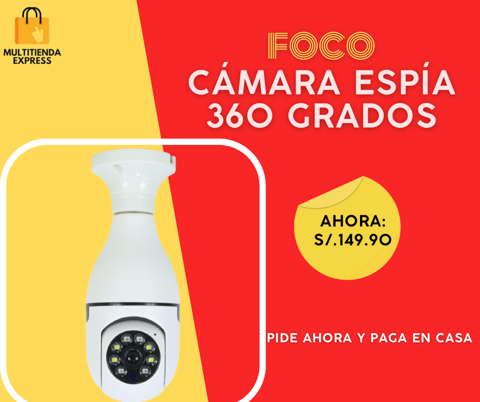 FOCO CÁMARA  ESPIA 360 GRADOS